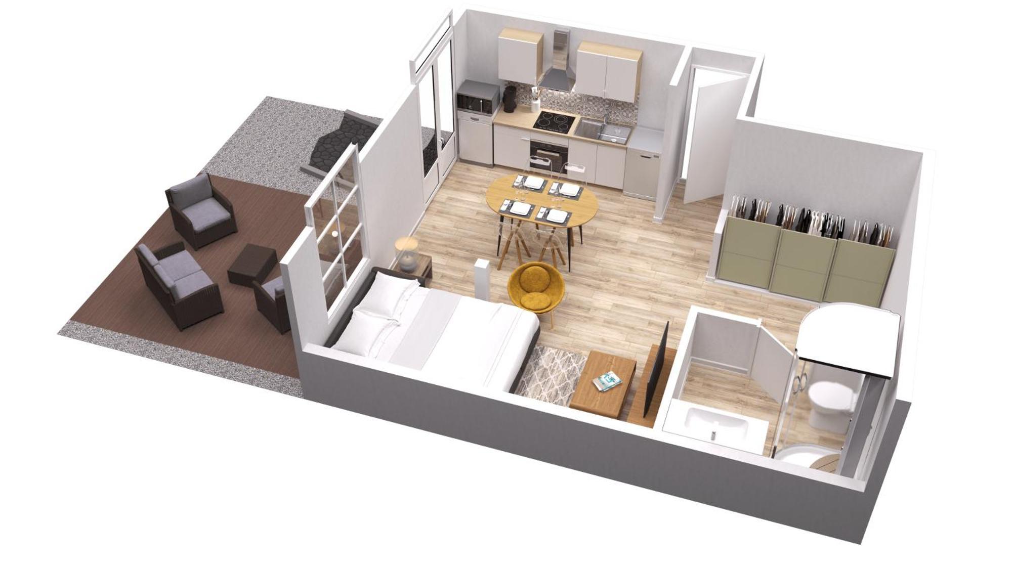 Terrasse, Hypercentre, Neuf, Rdc *